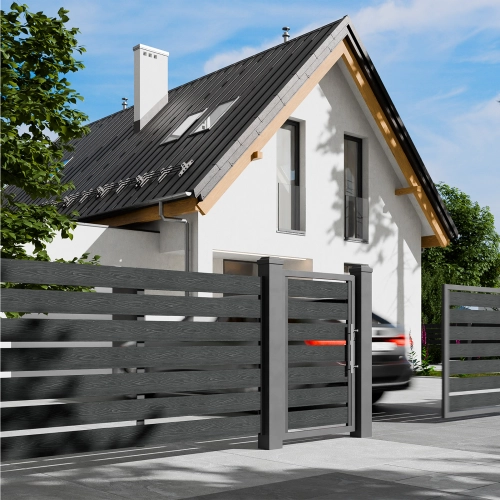 Sztacheta kompozytowa ze strukturą drewna, NORDECK Hageline, Antracyt 150 x 20 x 1800 mm